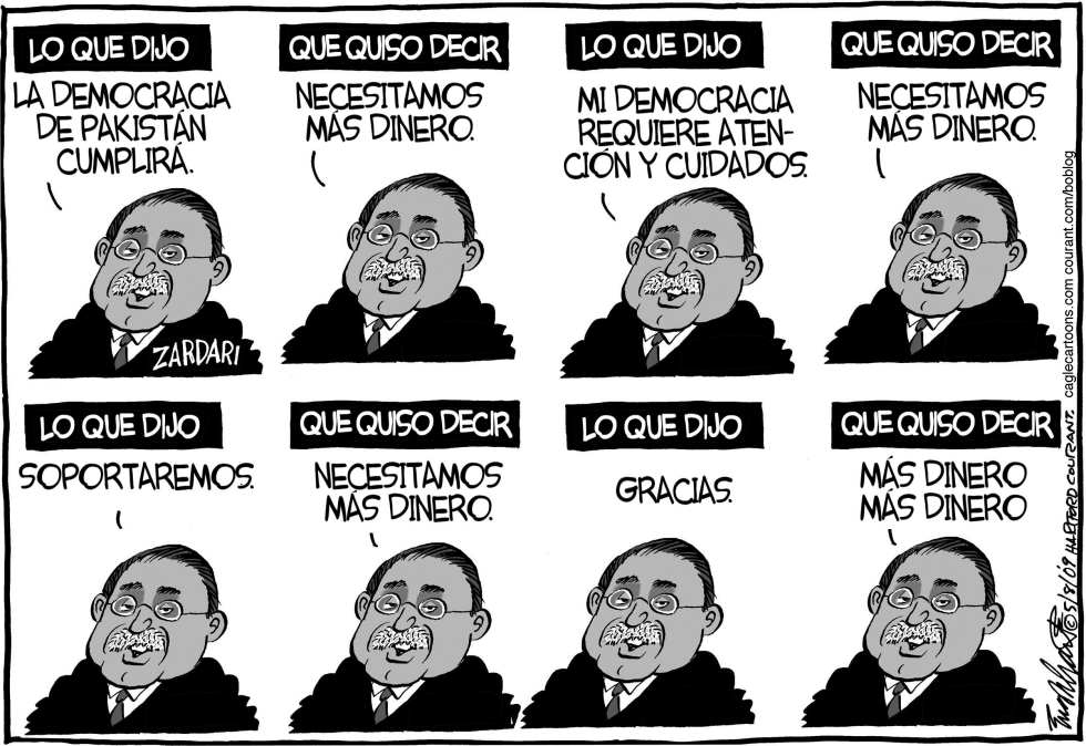 El Presidente Zardari de Pakistan