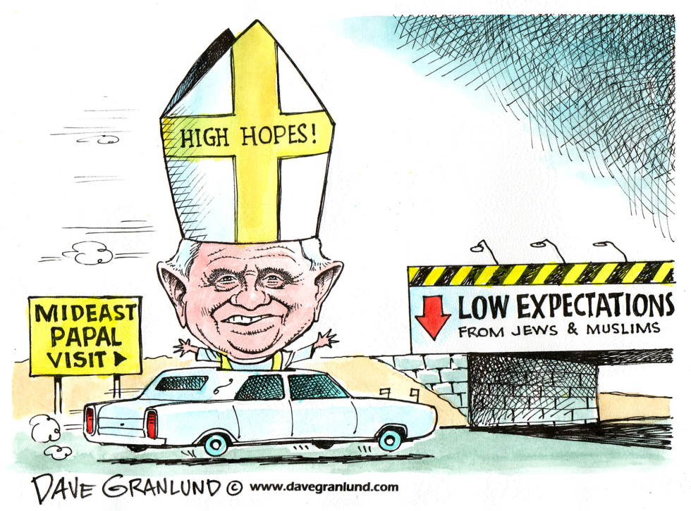  POPE VISITS MIDEAST by Dave Granlund