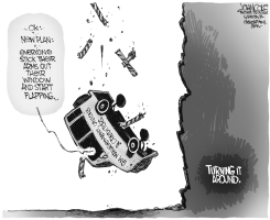 GM TRIES TO SAVE ITSELF BW by John Cole