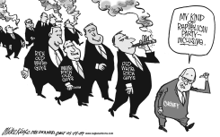 CHENEY INCLUSIVE PARTY by Mike Keefe