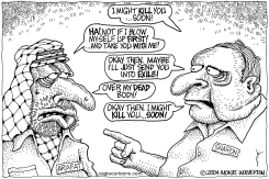 SHARON AND ARAFAT by Monte Wolverton