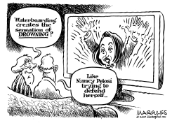 NANCY PELOSI AND WATERBOARDING by Jimmy Margulies