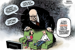 DICK CHENEY HANGS AROUND  by Nate Beeler