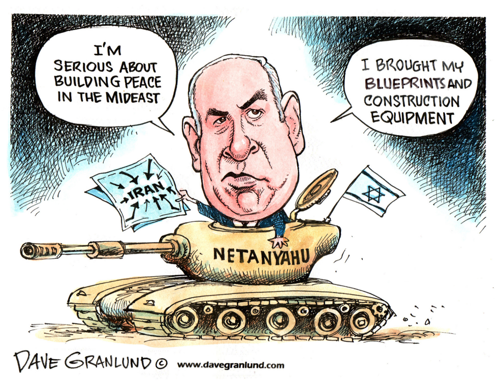  CORRECTED COPY NETANYAHU PEACE PLAN by Dave Granlund