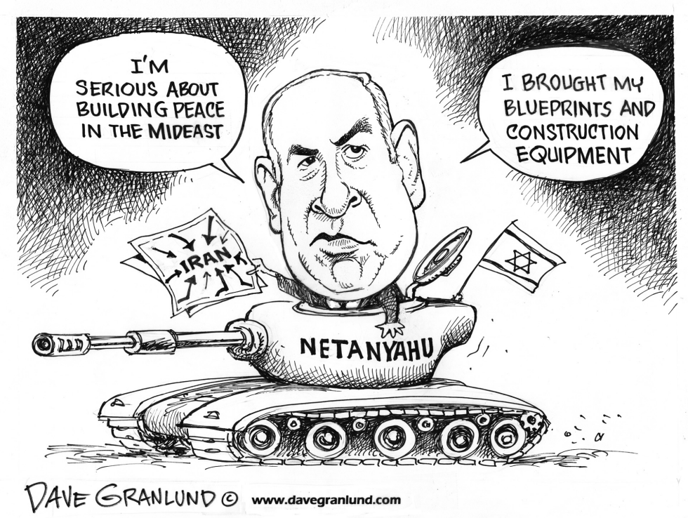  CORRECT COPY NETANYAHU PEACE PLAN by Dave Granlund