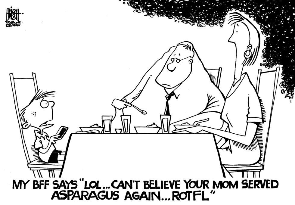 KIDS AND TEXTING, b/w