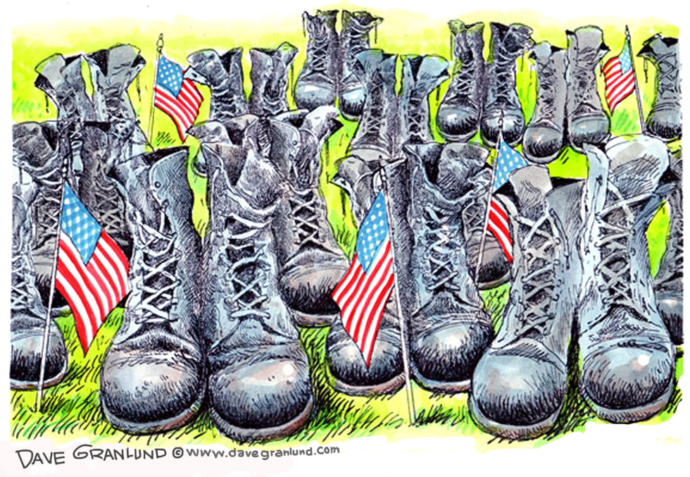  MEMORIAL DAY EMPTY BOOTS by Dave Granlund