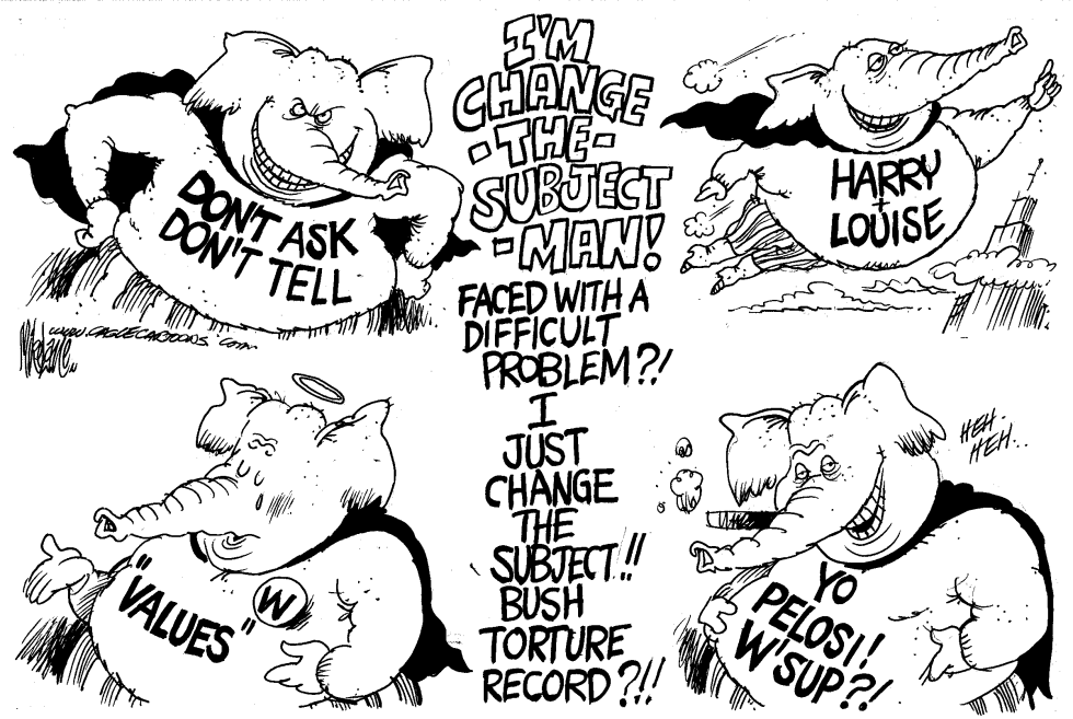  GOP CHANGES THE SUBJECT by Mike Lane