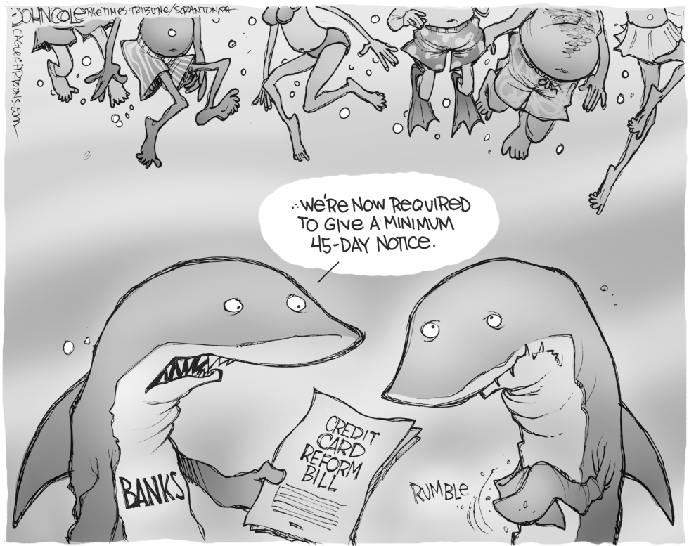 Credit card sharks BW