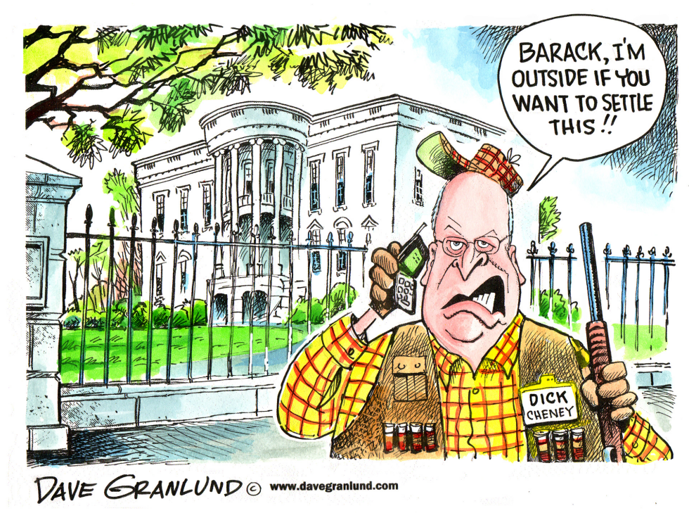  CHENEY VS OBAMA by Dave Granlund