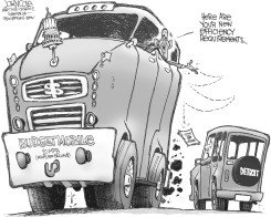 OBAMA FUEL EFIICIENCY BW by John Cole