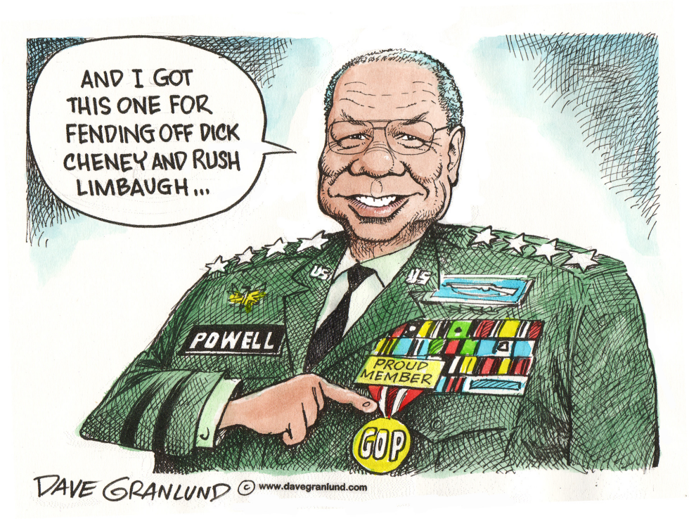  COLIN POWELL AND GOP by Dave Granlund