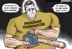 ARNOLD SCHWARZENEGGER CHAINSAW by Steve Greenberg