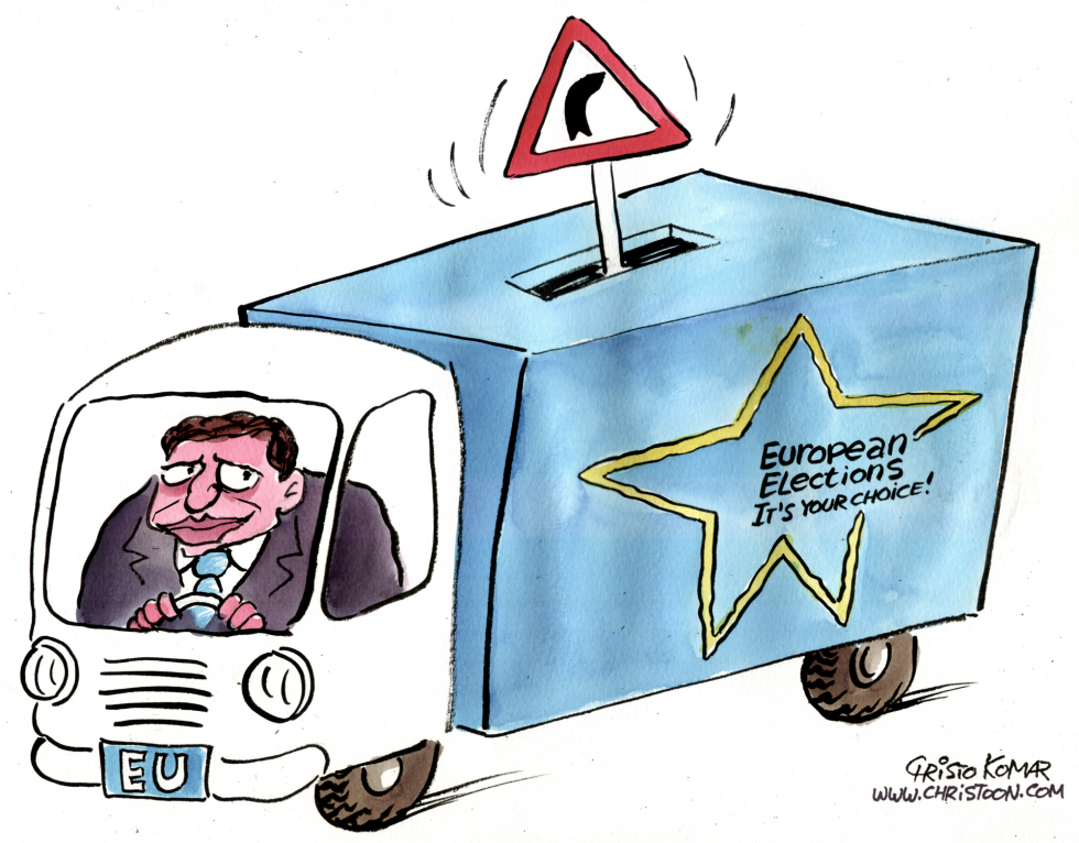 EU turns right - COLOR