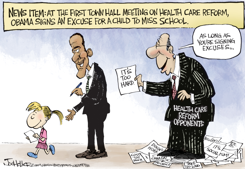 HEALTH CARE TOWN HALL by Joe Heller