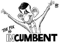 IRAN THE FIX IS IN, B/W by Randy Bish