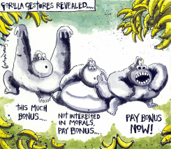 CORPORATE BONUS GREED by Iain Green