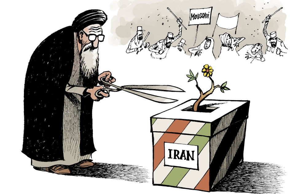  REPRESSION IN IRAN by Patrick Chappatte