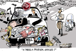 WALL STREET DRIVING  by Pat Bagley