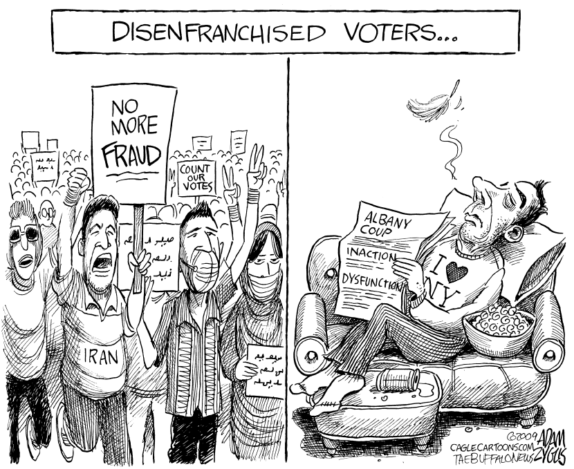 Voters in Iran and New York State