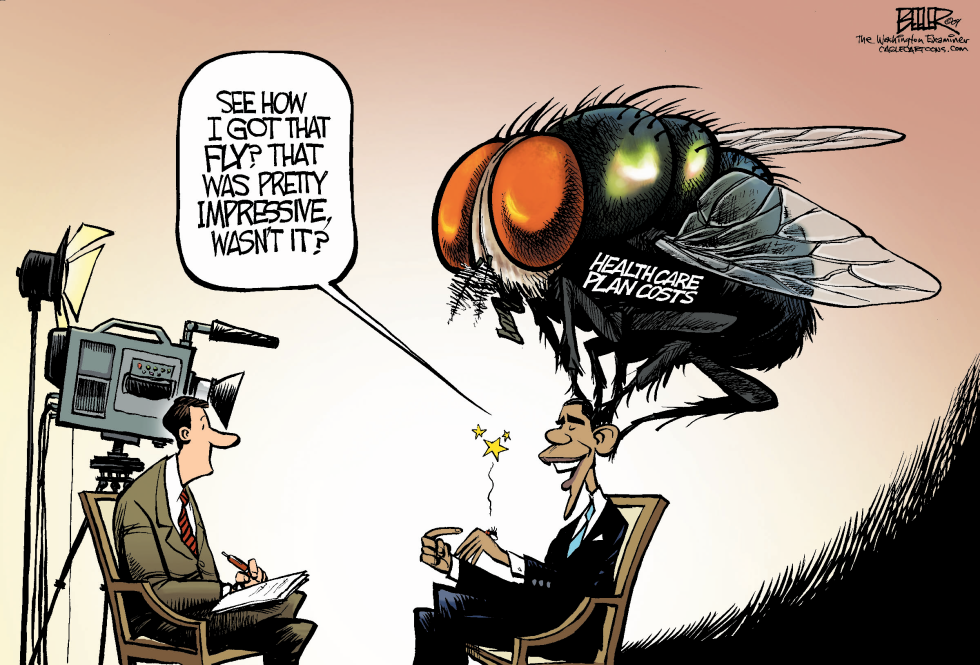 Obama the Fly-Swatter COLOR
