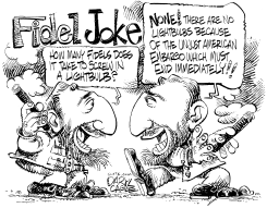FIDEL CASTRO JOKE by Daryl Cagle