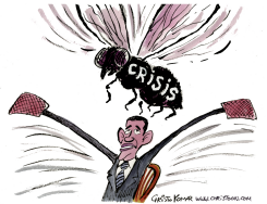 OBAMA THE FLYSWATTER - by Christo Komarnitski