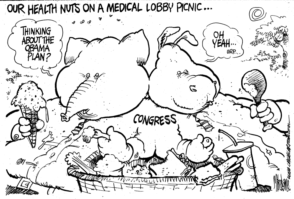  UNHEALTHY CONGRESS ON A PICNIC by Mike Lane