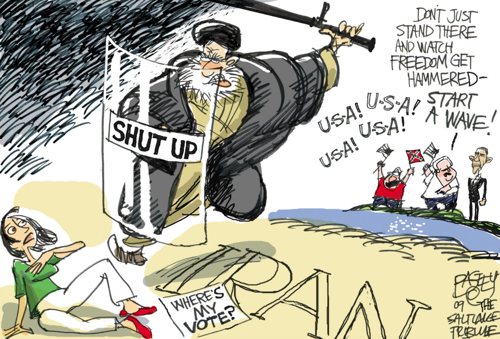 Cheering Iran
