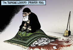 AYATOLLAH PRAYER RUG  by Nate Beeler