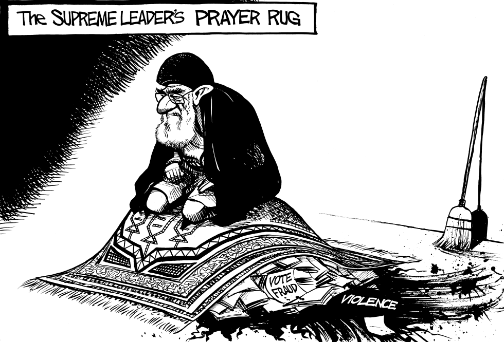  AYATOLLAH PRAYER RUG  by Nate Beeler