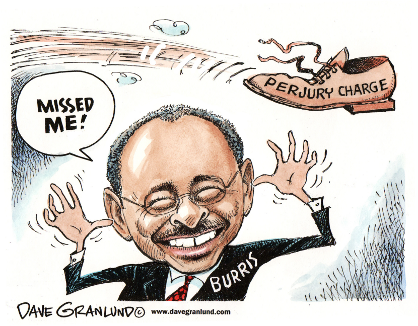 Sen Burris dodges perjury