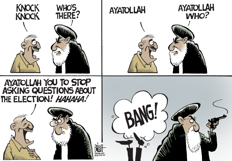 THE AYATOLLAH IS NOT AMUSED, COLOR