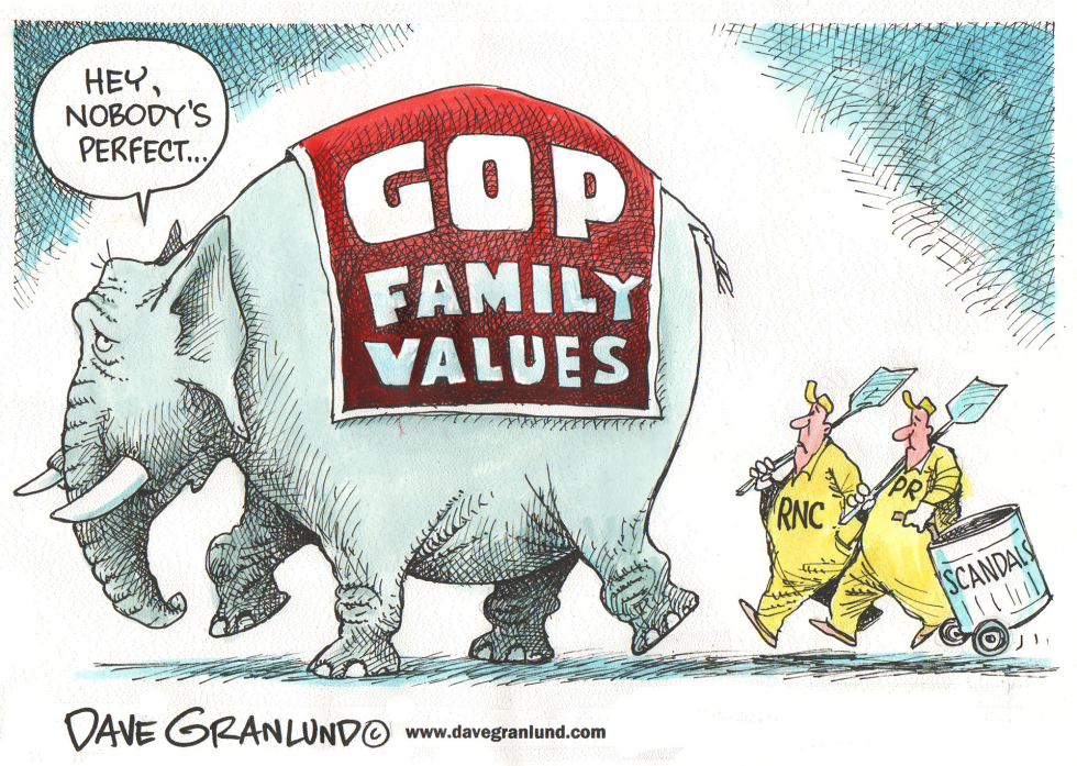  GOP AND FAMILY VALUES by Dave Granlund