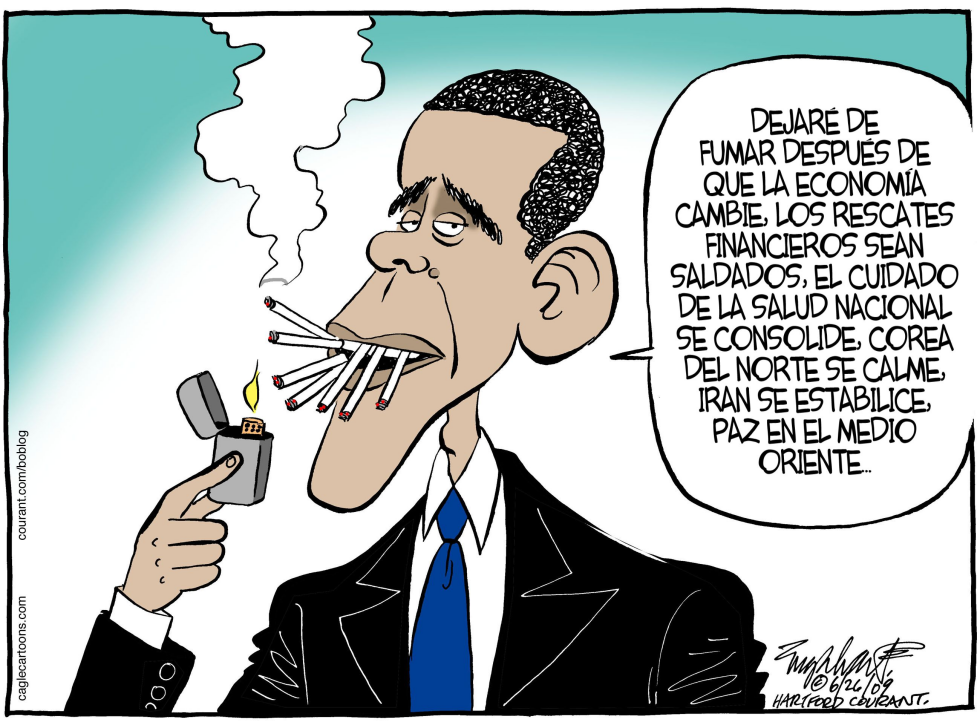 Obama el Fumador / COLOR