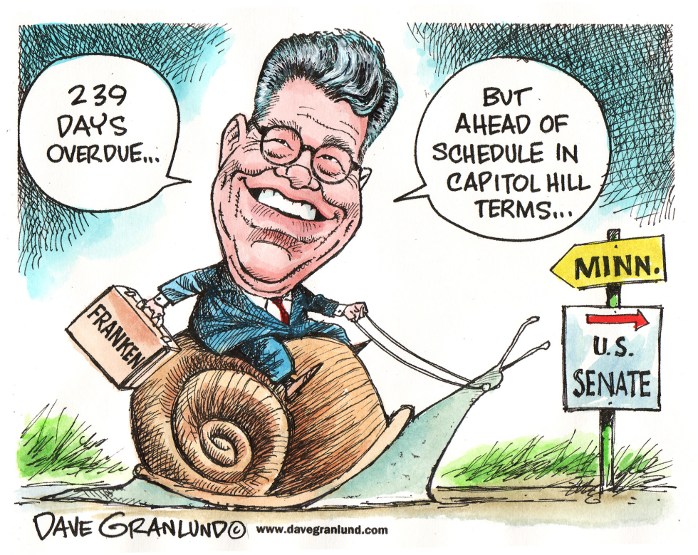  AL FRANKEN TO US SENATE by Dave Granlund