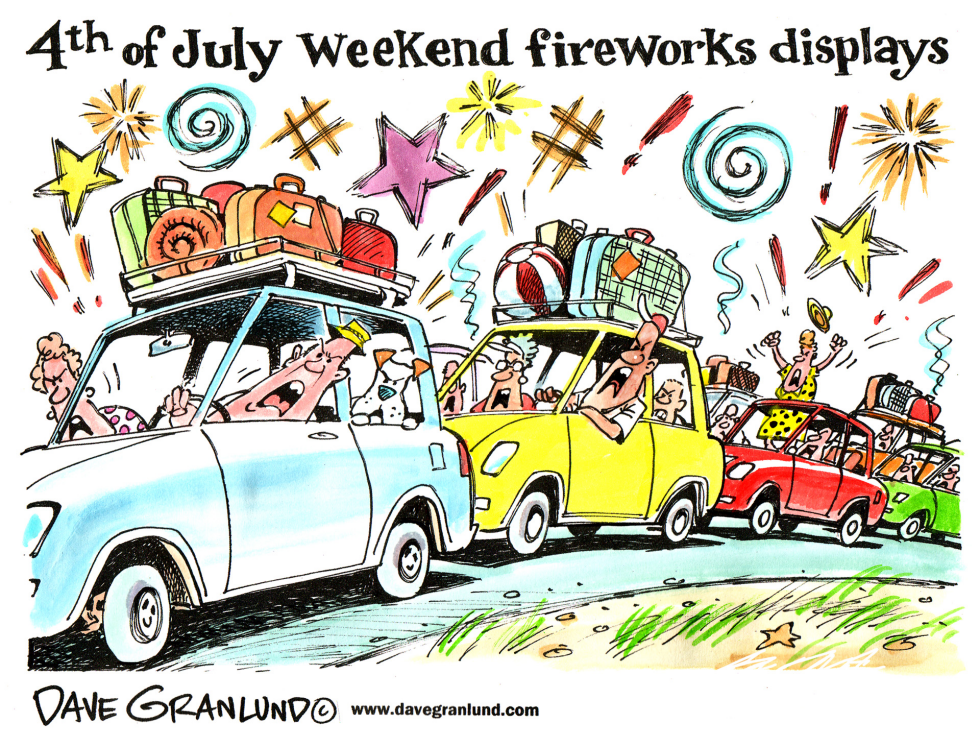  4TH OF JULY WEEKEND TRAFFIC by Dave Granlund