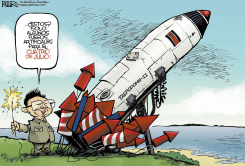 CUATRO DE JULIO EN COREA DEL NORTE /  by Nate Beeler