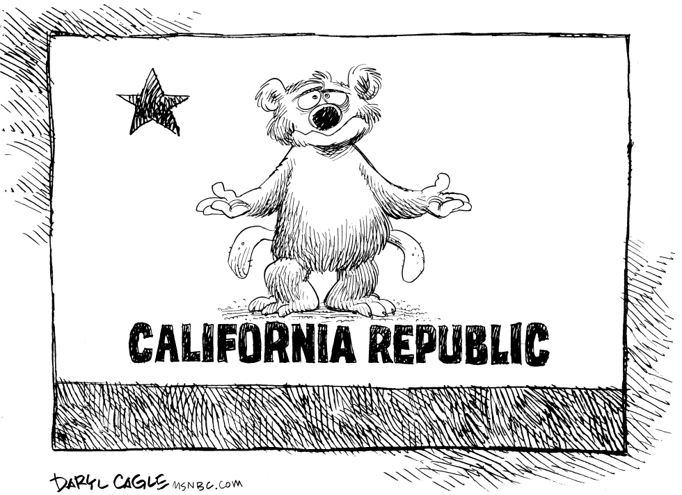  CALIFORNIA IS BROKE by Daryl Cagle