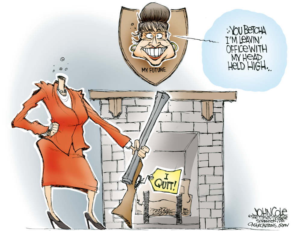  PALIN HOLDS HER HEAD HIGH by John Cole