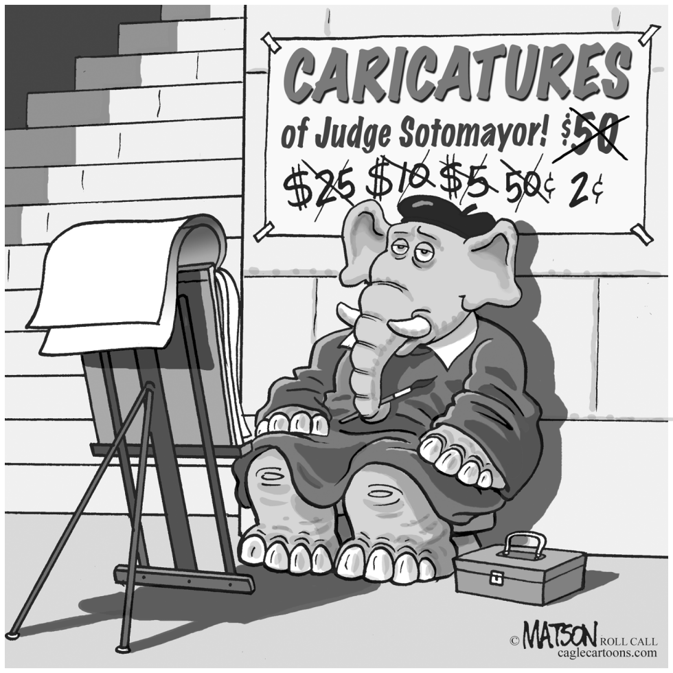  CUT RATE SOTOMAYOR CARICATURES by RJ Matson