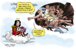 MICHAEL JACKSON IN HEAVEN AND GOD by Daryl Cagle