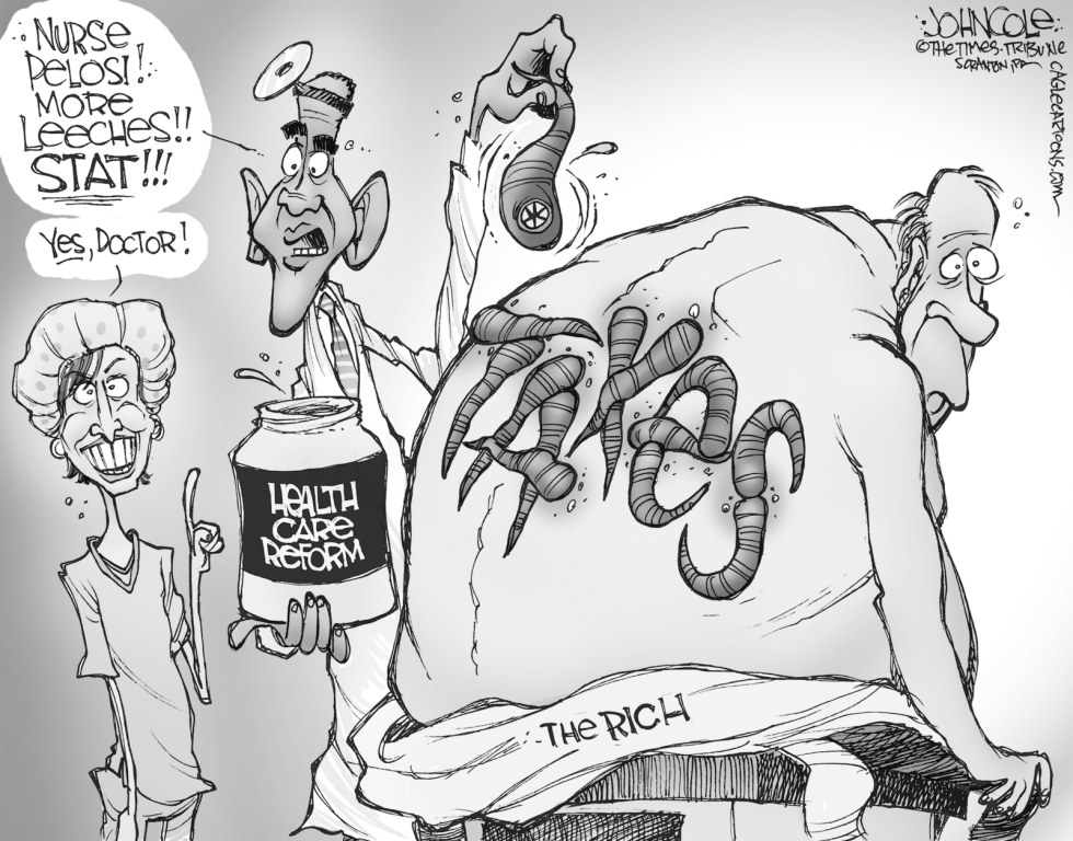 HEALTH CARE LEECHES BW by John Cole