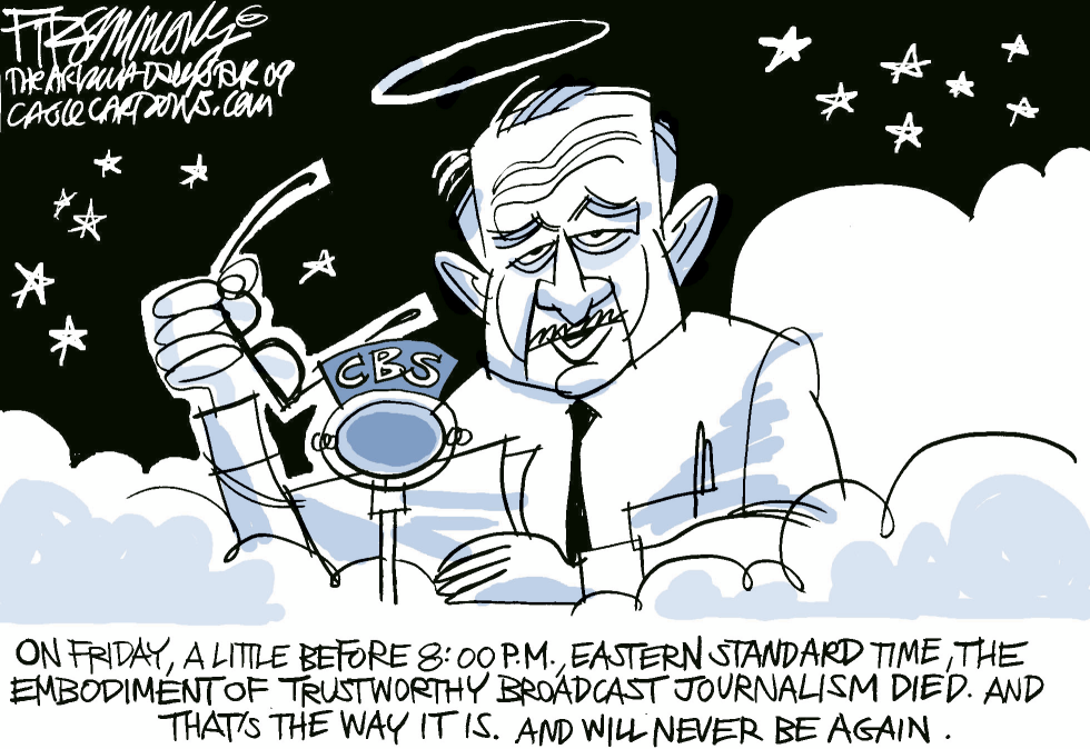  WALTER CRONKITE by David Fitzsimmons