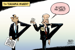 OBAMA ACTS STUPIDLY  by Nate Beeler