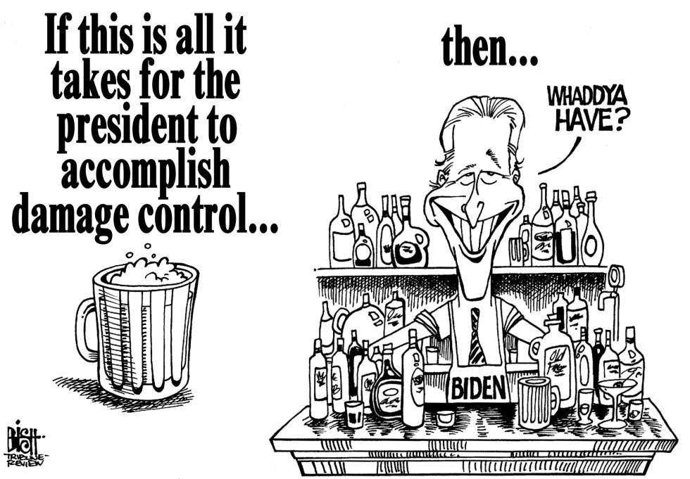 CONTROLLING DAMAGE WITH BEER, b/w