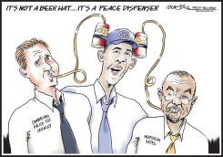 OBAMA BEER HAT  by J.D. Crowe