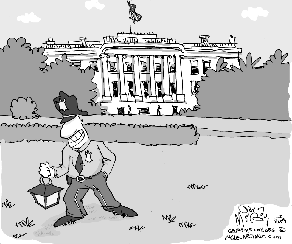 Policia del Jardin de Obama