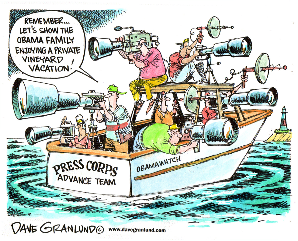 Obama vacation and the press