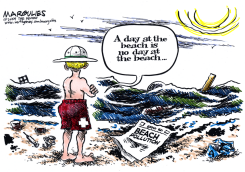BEACH POLLUTION  by Jimmy Margulies